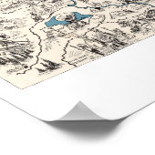  kaart voor het Afbeelding van South Dakota Poster (Hoek)