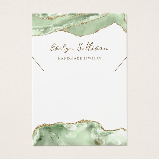 kaart voor het displayen van jade groene agaten ke (Voorkant)