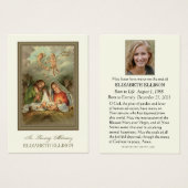 Kaart voor het herdenkingsgebed tijdens de kerstbe (Voorkant /achterkant)