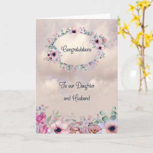 Kaart voor het huwelijk (Gele Bloem)