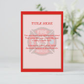 Kaart voor het insteken van de brand-reddingsopera (Staand voorkant)