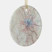  kaart voor het koppelen van Shasta-topografische  Keramisch Ornament (Rechts)