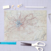 kaart voor het koppelen van Shasta-topografische Tissuepapier (Craft)