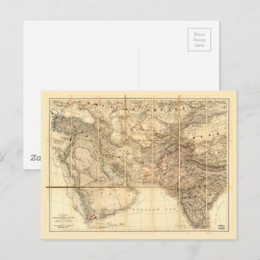 Kaart voor het Midden-Oosten (1885) (Voorkant / Achterkant)