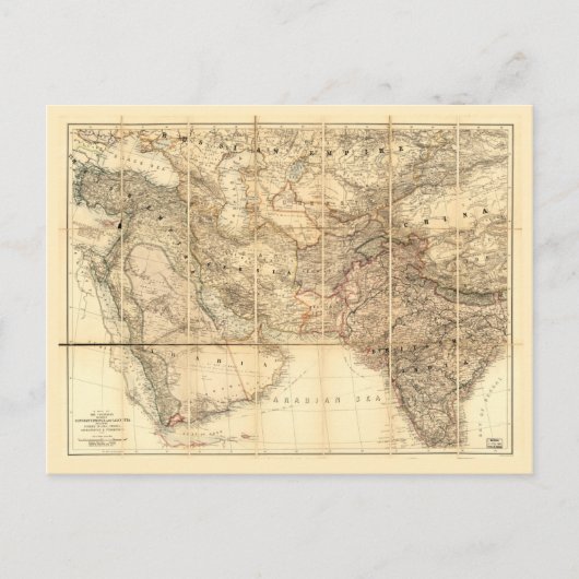 Kaart voor het Midden-Oosten (1885) (Voorkant)