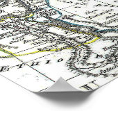 Kaart voor het Midden-Oosten Poster (Hoek)