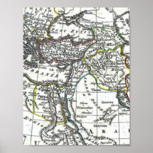 Kaart voor het Midden-Oosten Poster