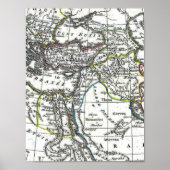 Kaart voor het Midden-Oosten Poster (Voorkant)