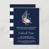 Kaart voor het ontvangen van een zomerbruiloft met (Voorkant / Achterkant)