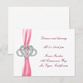 Kaart voor het ontvangen van roze bruinhartswedden (Voorkant / Achterkant)