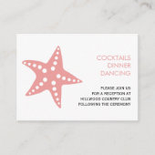 Kaart voor het ontvangen van Starfish Wedding Encl (Voorkant)