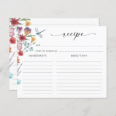 Kaart voor het ontvangen van wilde bloemen (Voorkant / Achterkant)