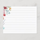 Kaart voor het ontvangen van wilde bloemen (Achterkant)