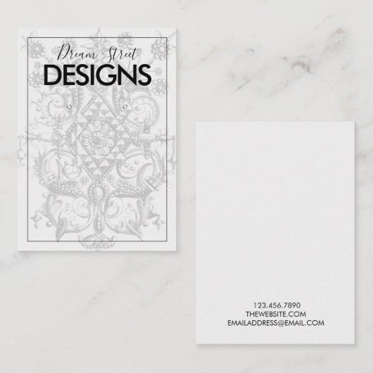 Kaart voor het oormerken van ontwerpen Visitekaartje (Voorkant / Achterkant)