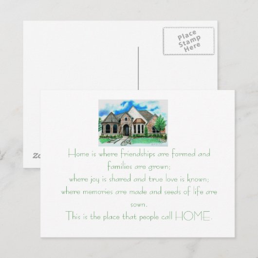 Kaart voor het opwarmen van woningen (Voorkant / Achterkant)