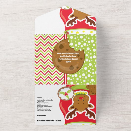 Kaart voor het recept van cacaoverrendiertjes, leu (Buitenkant)