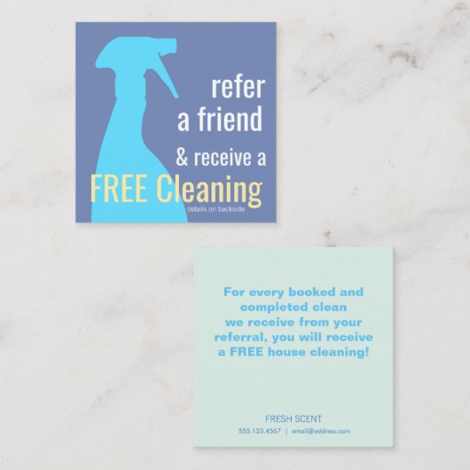 Kaart voor het reinigen van flesjes voor spuitfles (Voorkant / Achterkant)