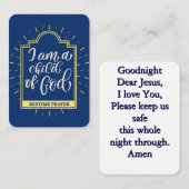 Kaart voor het slapengaan plaatskaartje (Voorkant / Achterkant)