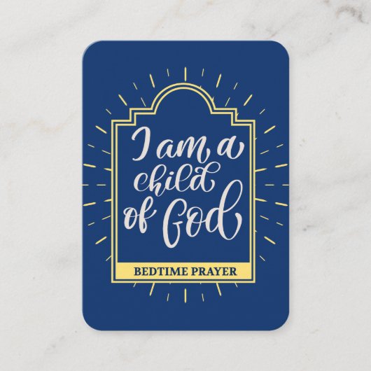 Kaart voor het slapengaan plaatskaartje (Voorkant)