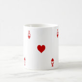 Kaart voor het spelen van harten koffiemok (Center)