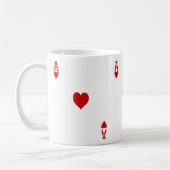 Kaart voor het spelen van harten koffiemok (Links)