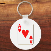 Kaart voor het spelen van harten sleutelhanger (Voorkant)