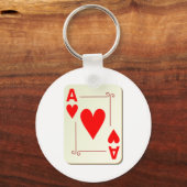 Kaart voor het spelen van harten sleutelhanger (Voorkant)