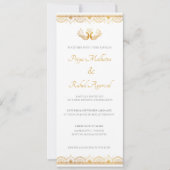 Kaart voor het uitnodigen van een Indische goudwed (Voorkant)