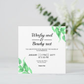 Kaart voor het uitnodigen van een weddenschap in W (Staand voorkant)