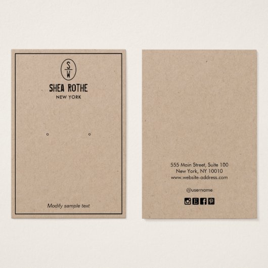  kaart voor het verkrijgen van een monogram dwangb (Voorkant /achterkant)