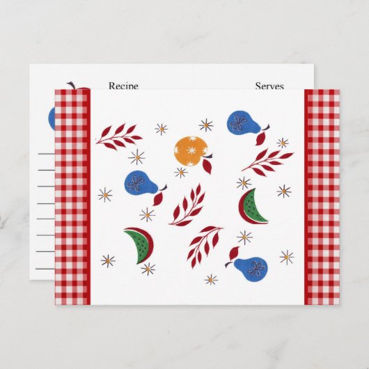 Kaart voor het verkrijgen van fruit (Voorkant / Achterkant)