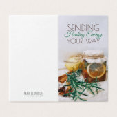 Kaart voor het verzenden van genezende energie (Buitenkant ongevouwen)