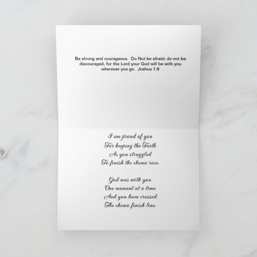 Kaart voor het voltooien van chemo (Binnen)