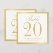 Kaart voor het witte en gouden weddenschap (Voorkant / Achterkant)