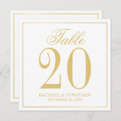 Kaart voor het witte en gouden weddenschap (Voorkant / Achterkant)