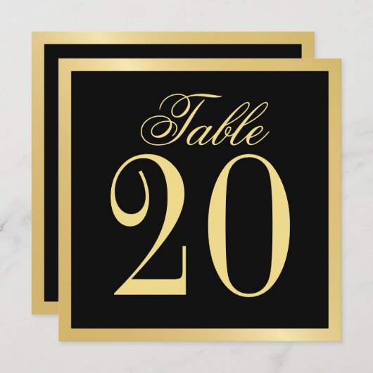 Kaart voor het zwarte en goudweddenschap (Voorkant / Achterkant)