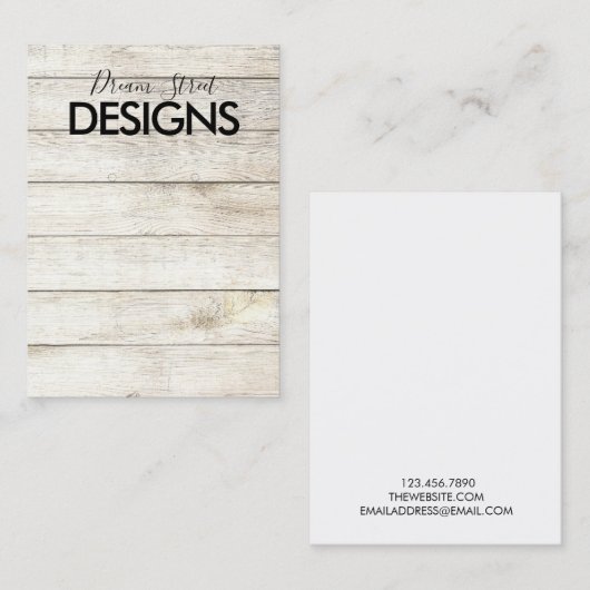 Kaart voor Hout Rustig Earring Display Visitekaartje (Voorkant / Achterkant)