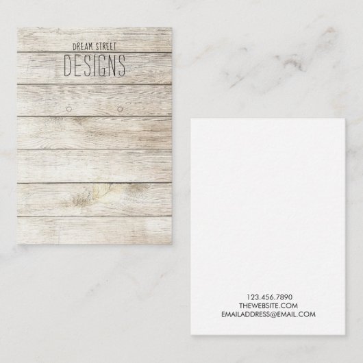 Kaart voor Hout Rustig Earring Display Visitekaartje (Voorkant / Achterkant)