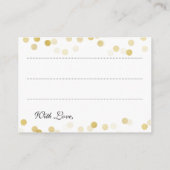 Kaart voor huwelijksadvies Faux Gold Foil Glitter (Achterkant)