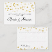 Kaart voor huwelijksadvies Faux Gold Foil Glitter (Voorkant / Achterkant)