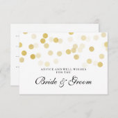 Kaart voor huwelijksadvies Faux Gold Foil Glitter  (Voorkant / Achterkant)