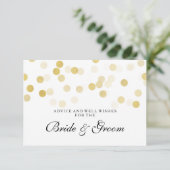 Kaart voor huwelijksadvies Faux Gold Foil Glitter  (Staand voorkant)