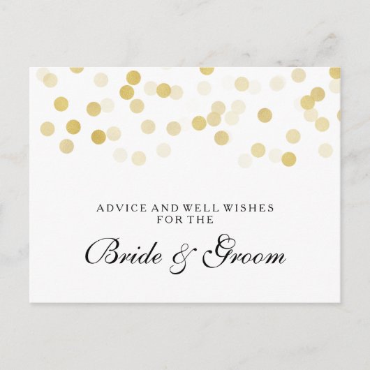Kaart voor huwelijksadvies Faux Gold Foil Glitter  (Voorkant)