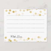 Kaart voor huwelijksadvies Faux Gold Foil Glitter  (Achterkant)