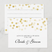 Kaart voor huwelijksadvies Faux Gold Foil Glitter  (Voorkant / Achterkant)
