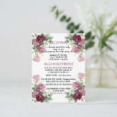 Kaart voor huwelijksdetails, Kaart informatie (Staand voorkant)