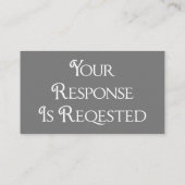 Kaart voor huwelijksgrijze RSVP QR Code Response (Achterkant)