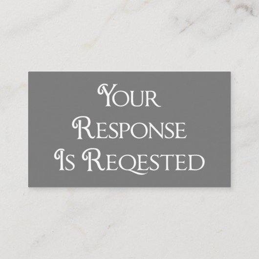Kaart voor huwelijksgrijze RSVP QR Code Response (Achterkant)