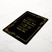 Kaart voor huwelijksuitnodiging Gold Foil Design S (Gedraaid)