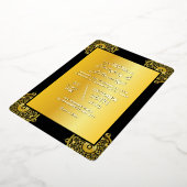 Kaart voor huwelijksuitnodiging Luxury Gold Foil D (Gedraaid)